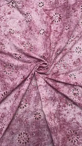 FABRIC - FLORAL COTTON SCHIFFLI