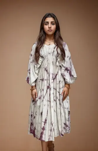 TIE-DYE KAFTAN DRESS